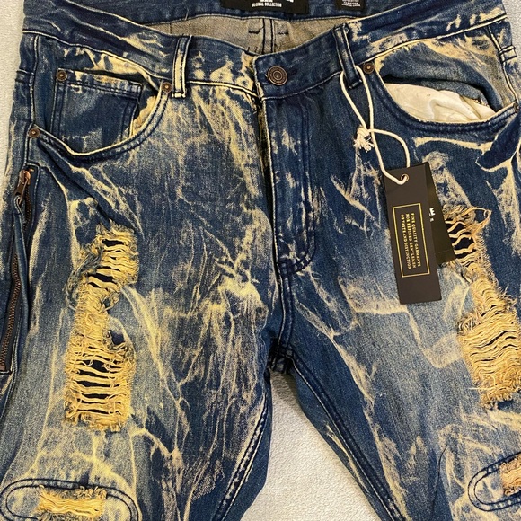 NWT Odd Culture Jeans Distressed Size 36x32 Medium Wash Denim Blue New - Picture 11 of 13